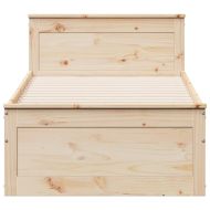 Рамка за легло без матрак с табла 90x190 см борово дърво масив