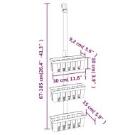Рафт за закачалка за душ 30x15x(67-105) см алуминий