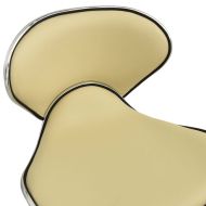 Офис стол, кремав, изкуствена кожа