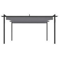 Градинска пергола с прибиращ се покрив, 4x3 м, антрацит