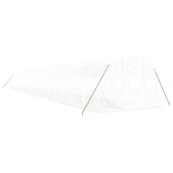 Оранжерия със стоманена рамка бяла 60 м² 20x3x2 м