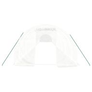 Оранжерия със стоманена рамка бяла 60 м² 20x3x2 м