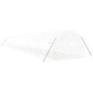 Оранжерия със стоманена рамка бяла 60 м² 20x3x2 м