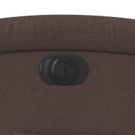 Електрически реклайнер стол, тъмнокафяв, текстил