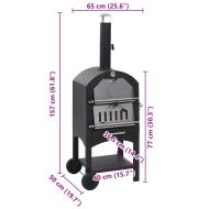 Фурна за пица на открито с керамичен камък за печене