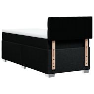 Боксспринг легло с матрак, черно, 90x200 см, плат