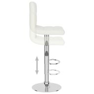 Бар табуретка, бяла, изкуствена кожа