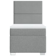 Боксспринг легло с матрак, светлосиво, 90x200 см, плат