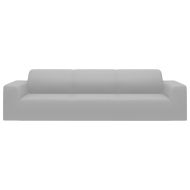 Разтеглив калъф за 4-местен диван, сив, полиестерно жарсе