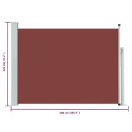 Прибираща се странична тента, 120x500 см, кафява