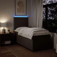 Боксспринг легло с матрак, светлосиво, 90x200 см, плат