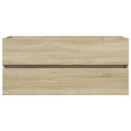 Комплект мебели за баня от 2 части, керамика и инженерно дърво