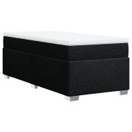 Боксспринг легло с матрак, черно, 90x200 см, плат