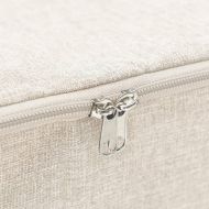 Кутия за съхранение, текстил, 70x40x18 см, кремава