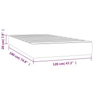 Матрак за легло с покет пружини средна твърдост светлосив 120x190x20 см кадифе