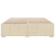Рамка за легло без матрак, кремава, 200x200 см, плат