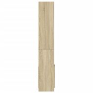 Висок шкаф, Дъб сонома, 92x33x180 см, инженерно дърво