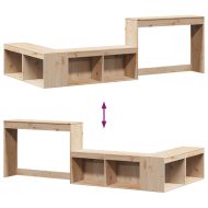 Нощно шкафче с бюро, 222x107x75 см, борово дърво масив