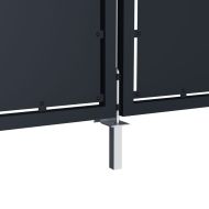 Градинска порта от стомана 300x125 см, антрацит