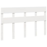 Рамка за легло без матрак, бял, 160x200 см, бор масив