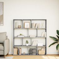 Библиотека, сив сонома, 132x29x141,5 см, инженерно дърво