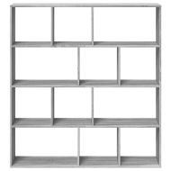 Библиотека, сив сонома, 132x29x141,5 см, инженерно дърво