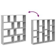 Библиотека, сив сонома, 132x29x141,5 см, инженерно дърво