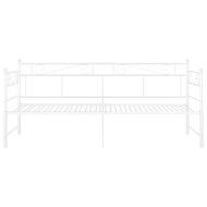 Рамка за легло, разтегателен диван, бяла, метал, 90x200 см