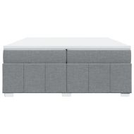 Боксспринг легло с матрак, светлосиво, 200x200 см, плат