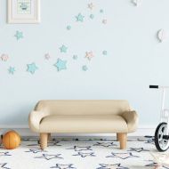 Детски диван, кремав, 70x40x24 см, текстил