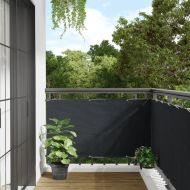 Балконски екран от оксфорд плат, 75x600 см, антрацит