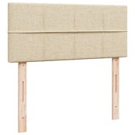 Боксспринг легло с матрак, кремаво, 120x190 см, плат