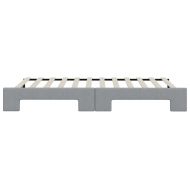 Канапе с изтеглящо разтегателно легло светлосиво 80x200 см плат