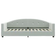 Канапе с матрак, светлосиво, 80x200 см, кадифе