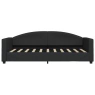 Кушетка, черна, 90x190 см, плат