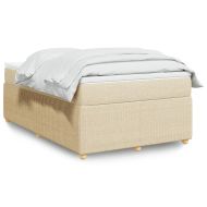 Боксспринг легло с матрак, кремаво, 120x190 см, плат