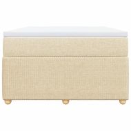 Боксспринг легло с матрак, кремаво, 120x190 см, плат