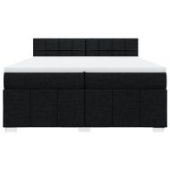 Боксспринг легло с матрак, черно, 200x200 см, плат