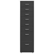 Мобилен офис шкаф, антрацит, 28x41x109 см, метал
