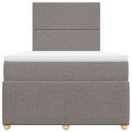 Боксспринг легло с матрак, таупе, 120x190 см, плат