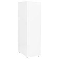 Мобилен офис шкаф, бял, 28x41x109 см, метал