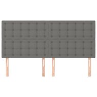 Табла за легло, тъмносива, 160x5x118/128 см, плат