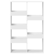 Разделител за стая, бял, 100x33x155,5 см, инженерно дърво