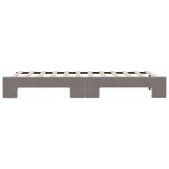 Канапе с изтеглящо разтегателно легло таупе 80x200 см плат