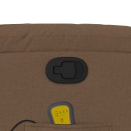 Масажен наклоняем стол, кафяв, текстил