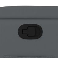 Изправящ реклайнер стол, сива, изкуствена кожа