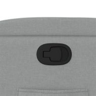 Изправящ реклайнер стол, светлосив, текстил