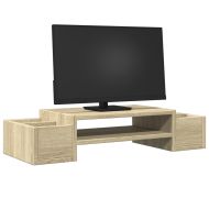Поставка за монитор за съхранение, сонома дъб, 70x27x15 см