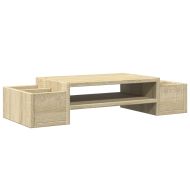 Поставка за монитор за съхранение, сонома дъб, 70x27x15 см