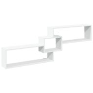 Стенен шкаф, 158x18x53 см, бял, инженерно дърво